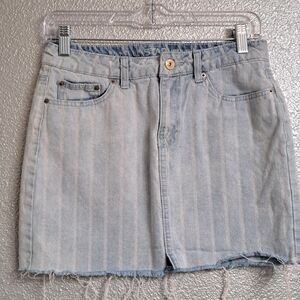 Vanilla Star Denim Striped Skirt  Size 7